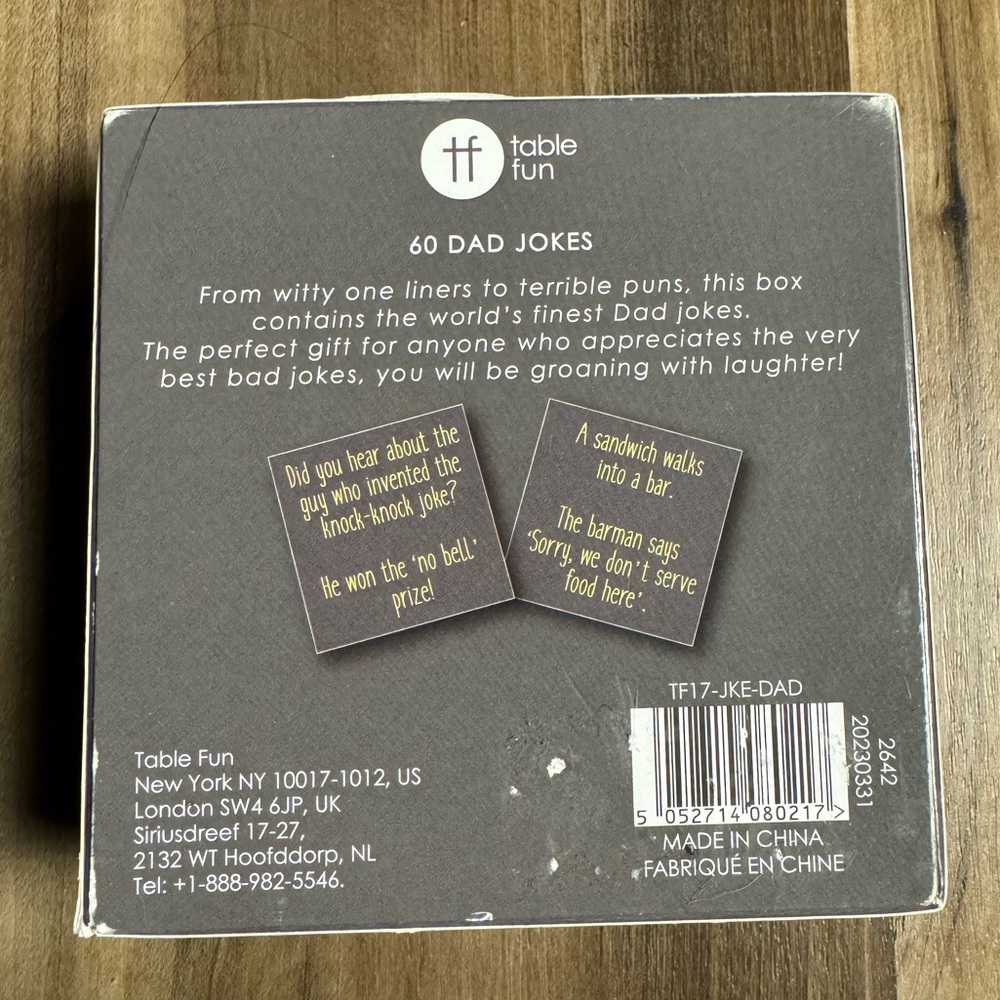 Dad Jokes Card Box - Picture 2 of 2